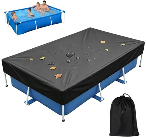 CEWROM Telo di copertura per piscina, rettangolare, per piscina estiva e invernale, 225 x 150 cm