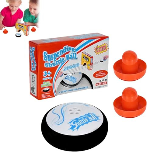 Air Hockey Hover Puck, Elektrisch Schwebendes Hockey Set Mit 2 Roten Air Hockeys Schiebern, Airs Hockeys Brettspiel Spielzeug, Geschenk Für Kinder Und Erwachsene