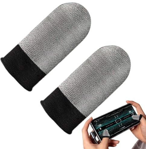 Finger Game Sleeves, Game Sleeve Finger | Anti-slip silverfiber COTS Protector Fingertips Sleeve | Pekskärm andas av svett tumskydd för kvinnor, män