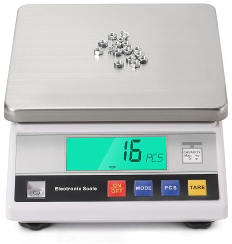 CGOLDENWALL Hochpräzise Analysenwaage 0.1g Digitale Elektronische Industrielle Präzisionswaage Intelligente Wissenschaftliche Laborwaage mit Zähl&Tarafunktion (10kg, 0.1g)