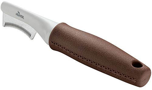 Hunter SPA Trimmmesser sichelförmig, für Hunde, fein, 18,5 x 4,0 cm