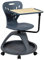 Flash Furniture Chaise de Bureau Mobile avec Rotation à 360 degrés et Rangement sous Le siège, Plastique, Gris foncé, Set of 1