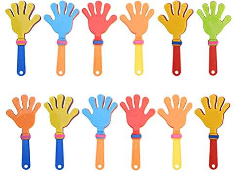 24Pcs Hand Klöppel Krachmacher Plastic Klatschende Hände Farbe Sortiert Mini Klöppel für Sport Parteien Konzerte Geburtstag Gastgeschenke Preise Liefert