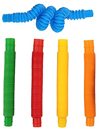 Zayin, Mini Tubi Pop Giocattolo per Bambini, Giocattolo educativo e sensoriale Elastico, per alleviare Lo Stress e l'ansia, (Tubi di Tendenza*5)