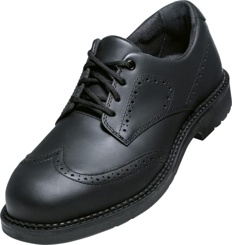 Uvex 1 business Halbschuhe, Sicherheitsschuhe mit Stahlkappe, robuster und atmungsaktiver Arbeitsschuhe S3 SRC, Unisex, Schwarz, Größe 43