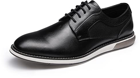 Bruno Marc Men's Casual Dress Sneaker Shoes, Business Formal Derby Plain Toe Oxfords Crossflex GentEdge,Size 10.5,Black,SBOX223M