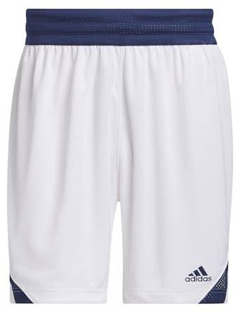 Adidas Herren Basketball Icon Squad Short Aeroready, White/Team Navy, L