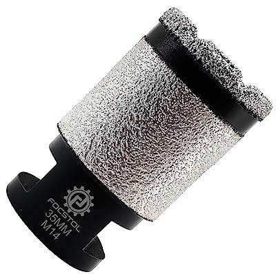 FOCSTOL Brocas Diamante 35mm - Broca Fresado Diamante para Porcelanico Cerámica Mármol Granito Piedra Cuarzo M14 Rosca