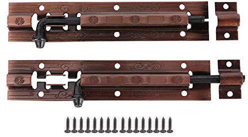 Loquet de porte de poulailler, serrure supplémentaire pour porte de l'intérieur, 2 boulons antivol, loquet coulissant 6 pouces, loquet de verrouillage de renforcement de porte