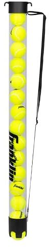 Franklin Sports Tennis + Padel Ball Hopper Tube - (15) Tennis Ball Picker Upper Tube - Hopper + Picker for Quick Pickup + Storage - Practice + Training Equipment - Balls Not Included