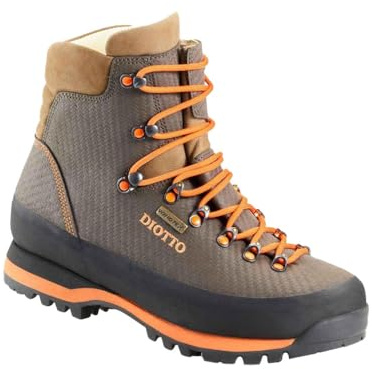 DIOTTO Botas de caza y trekking Woodcock HV, suela Vibram, cuello de piel Nobuck, alta visibilidad (Marrón, Sistema tallas calzado EU, Adulto, Números, mediano, 42)