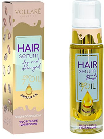Vollaré Cosmetics | Haarserum mit Arganöl (1x30ml) Haaröl | Haarpflegeserum für die Pflege & Regeneration für trockenes, geschädigtes Haar | sorgt für gesundes, kräftiges & glänzendes Haar