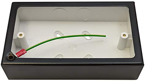 G&H 710FB 2 Gang Matt Black Surface Mounted Double 30mm Pattress Box