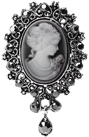 Dame Vintage Cameo viktorianischen Stil Hochzeitsfeier Frauen Anhänger Brosche Pin