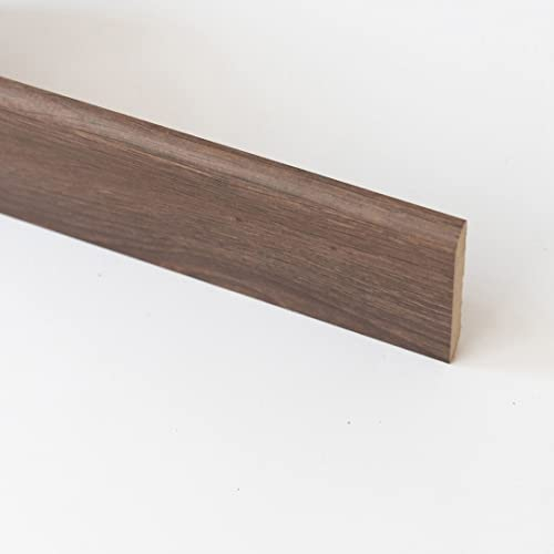 10 PZ Di BATTISCOPA IN MDF NOCE SCURO MM.10X70X2400