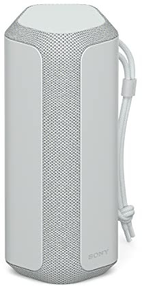 Sony SRS-XE200 - Altavoz Bluetooth inalámbrico portátil con sonido amplio y correa - impermeable, a prueba de golpes, batería de 16 horas de duración y carga rápida - Gris claro (renovado)