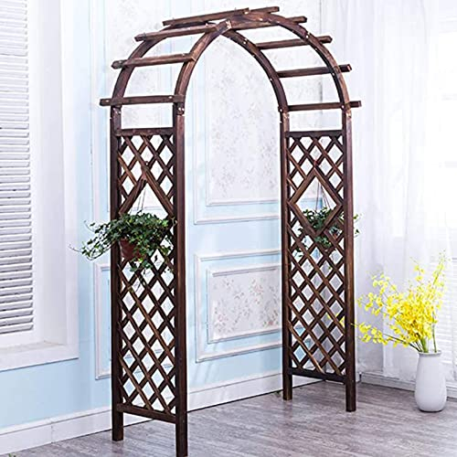 CHUNTIANMEI Rosenbogen Holz,Eingangspergola,Laubengang Holzbogen Garten Torbogen,für Party Hochzeitsdekoration im Innen und Außenbereich,120×210cm