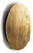 LED Wandleuchte Holz Metall in Gold Ø 35 cm rund 3000 K 160 lm warmweiß indirektes Licht Modern flache Wandlampe Wohnzimmer Flur