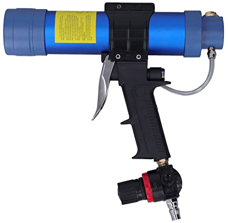 310ML 1/4in Caulk Gun, Cartridge Hand Air Caulking Gun Glass Glue Sealant Gun Cartridge Air Gun Pneumatic Caulking Gun Cartridge Extended Nozzle