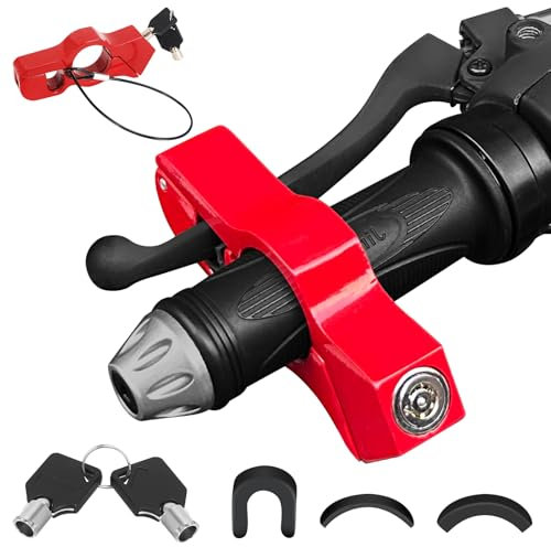 RAFIYU Motorcycle Lock Universal, Adjustable Security Anti-Theft Handlebar Lock for Scooters, Mopeds, Scooters, Bicycles, ATVs, Off-Road Vehicles
