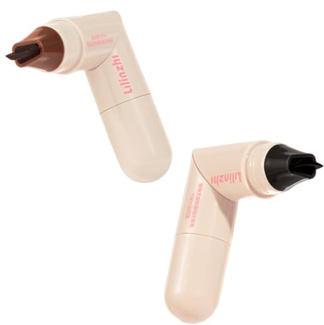 2 Piezas Sello Eyeliner, Delineador De Ojos De Doble Punta Para Mujer, Negro y Marrón Diseño De 2 Puntas De Secado Rápido, Plantilla Cosmética Resistente A Las Manchas, Herramienta Portátil