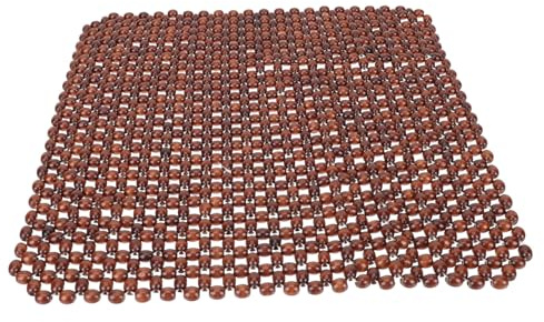 FUNOMOCYA Cojín de Cuentas para Asiento de Coche, Madera Café, Transpirable y Resistente, Adecuado para Verano en Minivanes y Camiones