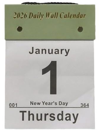 Calendario giornaliero da parete, carta spessa strappabile, calendario da 365 giorni, montaggio a parete, per dormitorio, classe, studenti, bambini, adolescenti, adulti, insegnanti e amici