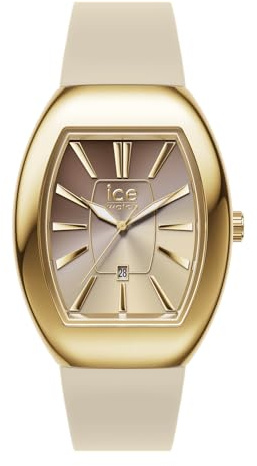 Ice-Watch, Ice Boliday Women Dome Steel Almond Skin Metal, Guldklocka För Kvinnor Med Silikonarmband, 025174, Small