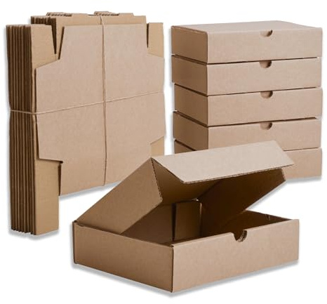 IPEA Versandkartons 21 x 15 x 5 cm für Versand, E-Commerce, Geschenke - 10 Stück - Made in Italy - Kartonboxen - Quadratische Karotns zum Verpacken von Gegenständen, Veranstaltungen - Faltkartons
