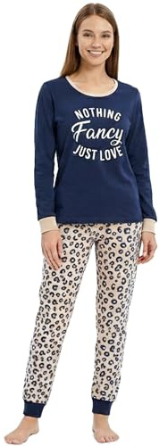 Coconuda Pigiama Donna in Caldo Cotone, Art. CNP142 Blu M