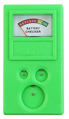 Button Cell Battery Checker Portable 1.5v 3v Checker Battery Tester Meter Tool for LR44 CR2032 CR2025 Button Cell (Green)