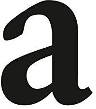 Autocollant lettre a en noir - Serifs - Hauteur 10 cm - Numéro de maison autocollant supplémentaire - Lettre à coller pour l'extérieur, boîte aux lettres, porte - Résistant aux intempéries - kfz471a