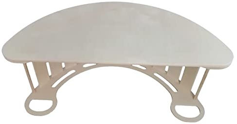 LILABABY Kletterbogen mit Holzplatte Rund für Kinder 100x49x39 cm - Klettergerüst Indoor ab 1 Jahr - aus Schichtholz - Kinderwippe bis zu 130 kg - Spielzeug ab 1 Jahr Holz