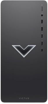 HP Victus 15L Gaming Desktop PC, AMD Ryzen 5 5600G, AMD RX6400, 8GB RAM, 512GB SSD, Mica Silver, Windows 11 Home, TG02-0013w