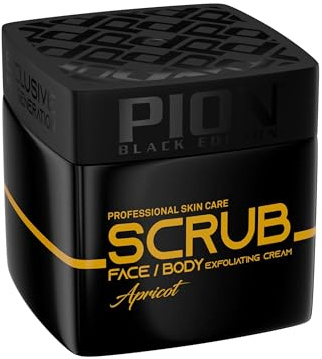 Pion Black Edition Apricot Face & Body Scrub 320 ml - Professionelle Hautpflege, Peelingcreme