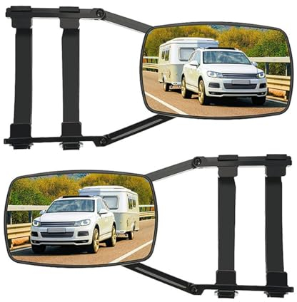 2 Stück Wohnwagenspiegel, Auto-Abschleppspiegel, 360-Grad-Drehung Außenspiegel Verlängerter Auto-Rückspiegel für die meisten Autos, LKWs, SUVs,Wohnwagen,Trailer