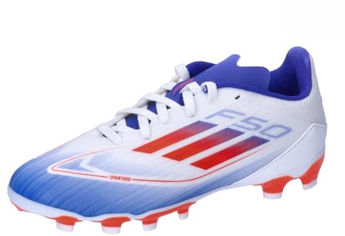 Adidas F50 League Football Boots Multi Ground, Multi-Boden-Fußballschuhe, FTWR White/solar red/Lucid Blue,