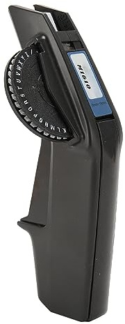Präglingsetikettmaskin med 2 Rullar Tejp Gör-det-själv Manuell Genomskinlig Utskrift 3D Bärbar Embossed Label Maker Writer Svart