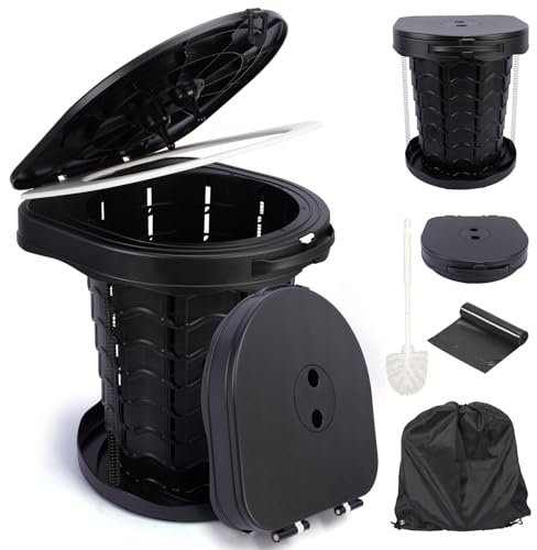 TOSUTO Campingtoilette Faltbar,Camping Toiletten Mobiles,Maximale Tragung 220KG,Mobile Trockentrenntoilette,Mobile Toilette für Outdoor-Campings,Grillen,Reisen,Angeln,Strand,Selbstfahren