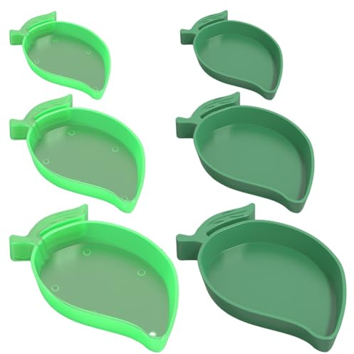 XFSRG Abbeveratoio Per Tartarughe Di Terra Luminoso Foglia Design Accessori Per Tartarughe Di Terra Per Terrario E Rettili