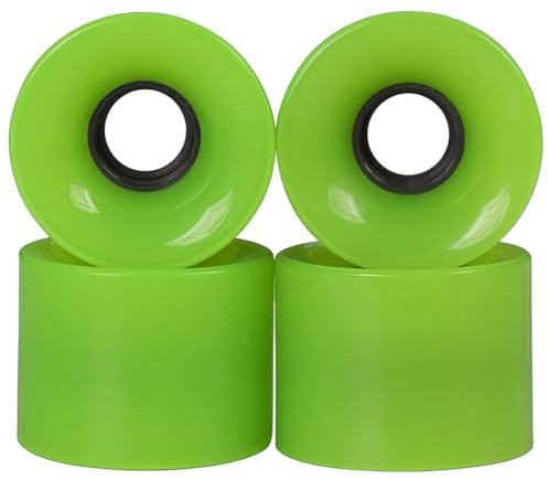 yeeplant 4 skateboardhjul, 6 cm 78A polyuretan, tyst, långvarigt set