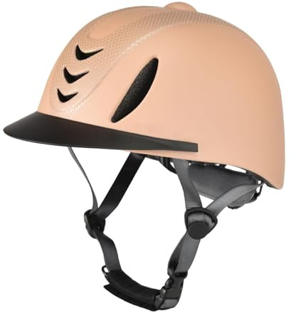 Casco da equitazione per bambini – Casco da equitazione con antiurto, traspirante, design regolabile per il comfort estivo - cachi