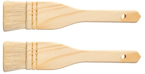 2pcs Wool Bbq Brush Wooden Basting Brush Xmas for Grilling