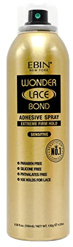 EBIN Wonder Lace Bond Spray (180ml, Extreme Firm Hold (Sensitive))