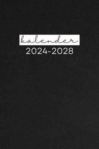 kalender 2024-2028: 5 jahres planer 60 Monate | Taschenkalender Monatsplaner 1 Monat auf 2 Seiten