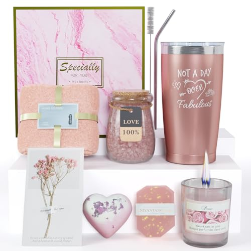 Geschenke für Frauen Geburtstagsgeschenke für Freundinnen, Schwestern, Ehefrauen, Mütter, Valentinstag, Muttertag, Weihnachten Tassen Geschenke, 20 Unzen Edelstahl Tassen Geschenk Set