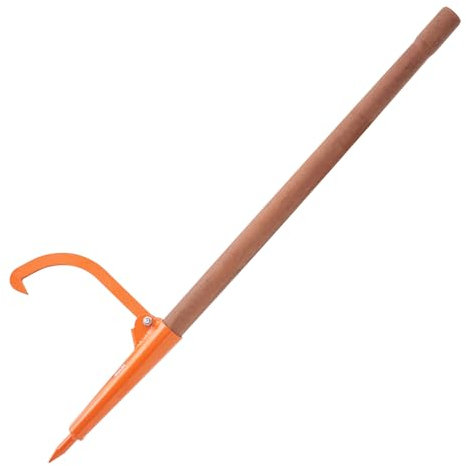 VEVOR Fällheber, 1180 mm, Stammheber mit Holzgriff, Hochleistungs-Stammwender mit max. 45,7 cm Öffnung, rostbeständiger Stammwender -Kipphaken, Fällhilfe zum Rollen, Anheben und Wenden von Stämmen