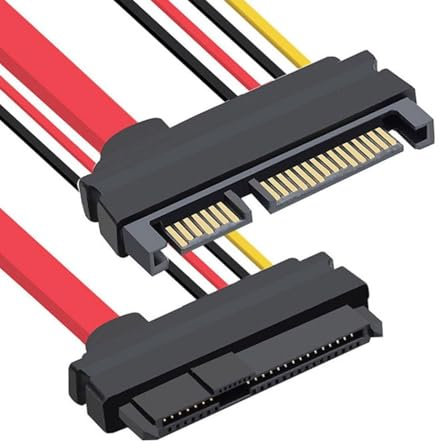 AYMBH SFF-8482 SAS 29 Pin to SATA 22 Pin Hard Disk RAID Extension Cable, 15 Pin SATA Power Port, 15cm Durable Data Transfer Cable for Connecting Drives to SAS Compatible Controllers Power Port