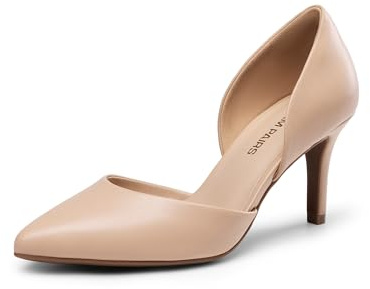 DREAM PAIRS Escarpins Femme Pointu Talon,Size 43,Nude-PU