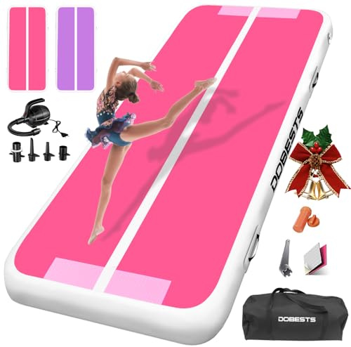 DOBESTS Air Track Colchoneta Gimnasia artistica 2/3/4/5/6m | 10/15/20cm gruesa, Colchoneta Deportiva con Bomba Hinchable, tumbling gimnasia de Uso doméstico Fitness Yoga